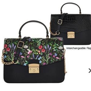 IMAN Global Chic Convertible Flap Satchel